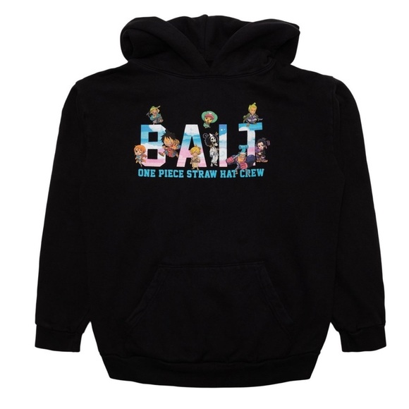 Onepiece Other - BAIT X ONE PIECE X UPCYCLE LA MEN STRAW HAT BAIT HOODY (BLACK Onepiece B…